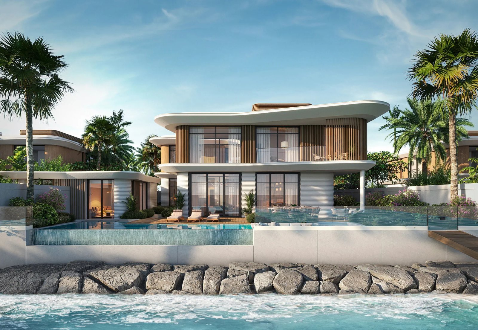Canal-front villa with private infinity pool at Yas Riva Reserve
